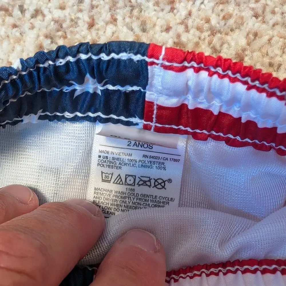 OLD NAVY Toddler/Baby boys swim suits, 2T, Patriotic, 4th of July, American flag